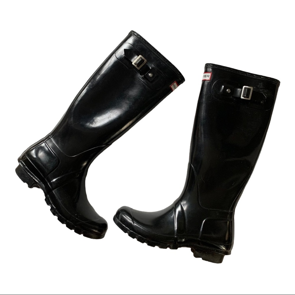 Hunter Black Winter and Rain Boots sz 37 - Picture 2 of 6